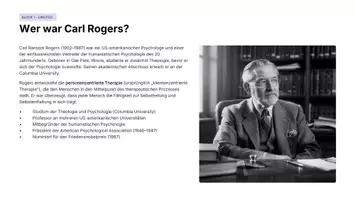 Vorschau - Unterrichtsreihen - Carl Rogers und die humanistische Psychologie – Komplett ausgearbeitete Präsentation | Selbstkonzept, personenzentrierte Therapie & Pädagogik | Oberstufe - Seite 1