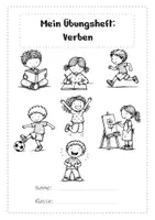 Vorschau - Arbeitsblätter - Übungsheft & Merkblatt Verben - Tunwörter Deutsch Grammatik Klasse 2 & 3 - Seite 1