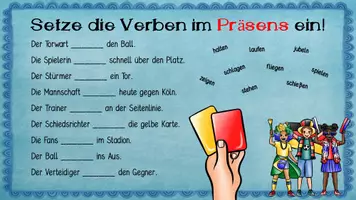 Vorschau - Präsentationen/Tafelbilder - Zeitformen üben am Smartboard – 40 Übungsfolien mit Lösungen für Präsens, Präteritum, Perfekt & Co. - Seite 1