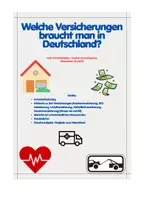 Vorschau - Arbeitsblätter - Welche Versicherungen braucht man in Deutschland? DaZ A2 - B2 - Deckblatt