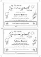 Vorschau - selbst erstellte Cliparts/Grafiken - Feriengrüße, Postkarten & Geschenkideen zum Schuljahresende & für die Sommerferien - Seite 1