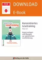 Vorschau - Arbeitsblätter - Konzentriertes Lesetraining – Klasse 1/2: Kopiervorlagen und Übungen zur spielerischen Leseförderung - Seite 1