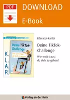 Vorschau - Arbeitsblätter - Literaturkartei Deine TikTok-Challenge - Wie weit traust du dich zu gehen? - Deckblatt