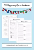 Vorschau - Arbeitsblätter - Arbeitsblätter "WM-Flaggen vergrößern und verkleinern" - Deckblatt