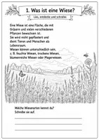 Vorschau - Stationenlernen - Lebensraum Wiese: Forscherheft Sachunterricht - Seite 1