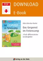 Vorschau - Arbeitsblätter - Das Gespenst im Feriencamp – 3-fach differenzierter Lesebegleiter: Begleitmaterial zur Klassenlektüre - Deckblatt