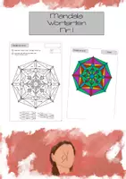 Vorschau - Arbeitsblätter - Mandala Wortarten I Ausmalbild I Lies und male - Deckblatt