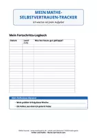 Vorschau - Merkblätter - Kostenloses Freebie: Mein Mathe-Selbstvertrauen-Tracker - Deckblatt
