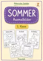 Vorschau - Mal- und Bastelvorlagen - Sommer Ausmalbilder – 1. Klasse - Deckblatt