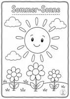 Vorschau - Mal- und Bastelvorlagen - Sommer Ausmalbilder – 1. Klasse - Seite 3