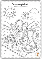 Vorschau - Mal- und Bastelvorlagen - Sommer Ausmalbilder – 2. Klasse - Seite 3