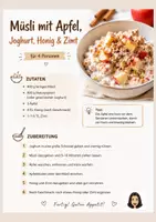 Vorschau - Arbeitsblätter - Rezept Müsli mit Apfel - Deckblatt