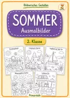 Vorschau - Mal- und Bastelvorlagen - Sommer Ausmalbilder – 2. Klasse - Deckblatt