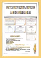 Vorschau - Arbeitsblätter - Rechenregeln Stationentraining (Punkt-vor-Strich/Klammerregel) - Seite 1