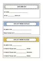 Vorschau - Bildkarten - Sachunterricht 1. Klasse Hefteintrag Schulanfang - Seite 1