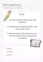 Vorschau - Arbeitsblätter - Reflexionsarbeitsblätter Praktikum (Englisch) - Deckblatt