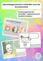 Vorschau - Mal- und Bastelvorlagen - Erinnerungskarten für Lehrkräfte - Abschiedsgeschenk - Deckblatt