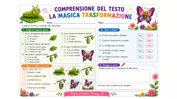 anteprima - Materiale di supporto/inclusione - La trasformazione magica di un bruco (storia in sequenza) - Pagina 3