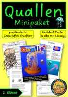 Vorschau - Arbeitsblätter - Quallen | Materialpaket | differenziert | Klasse 2, 3, 4, 5 - Seite 1