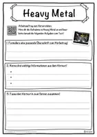 Vorschau - Unterrichtsreihen - Heavy Metal Lückentext mit Wortspeicher Hörverstehen und Suchsel - Seite 3