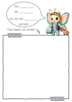 Vorschau - Bildkarten - Schmetterlingsklasse Reisetagebuch Klassentier Schmetterling - Seite 2