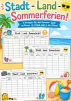 Vorschau - Spiele - Stadt – Land – Sommerferien! | Ferienedition für Schuljahresende & Schulstart - Deckblatt