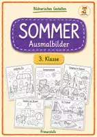 Vorschau - Mal- und Bastelvorlagen - Sommer Ausmalbilder – 3. Klasse - Deckblatt
