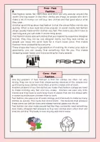 Vorschau - Arbeitsblätter - Fast Fashion - Pros & Cons - Deckblatt