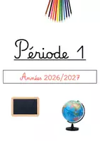 Aperçu - Fiches - Pages de garde : 5 périodes (2026/2027) - Page de couverture