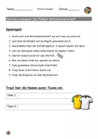 Vorschau - Arbeitsblätter - Lesespiel - Würfelspiel - Fussball-WM - Weltmeisterschaft - Deckblatt