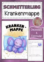 Vorschau - Anderer Materialtyp - Schmetterlingsklasse Krankenmappe Klassentier Schmetterling - Deckblatt