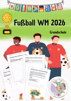 Vorschau - Arbeitsblätter - ⚽ Fußball-WM 2026 – Unterrichtsmaterial mit Arbeitsblättern, Sachtext, Geographie & Kreativaufgaben für die Grundschule | Aufgaben rund um die WM für die Grundschule ⚽️🏆🌎 - Deckblatt