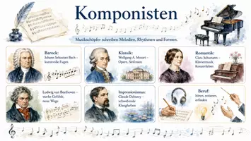 Vorschau - Arbeitsblätter - Arbeitsblätter zum Thema "Komponist" + Lösung & MP3 + Mindmap + Infografik - Seite 1