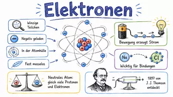 Vorschau - Arbeitsblätter - Arbeitsblatt "Elektronen" + interaktive Lösung & MP3 + Mindmap + Infografik - Seite 1