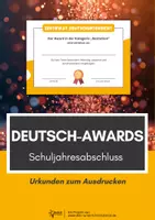 Vorschau - Arbeitsblätter - Deutsch-Awards: positiver Schuljahresabschluss im Deutschunterricht - Deckblatt