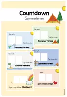 Vorschau - Bildkarten - Sommerferiencountdown (+ Schulwechsel 4. Klasse) - Deckblatt