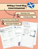 Vorschau - Arbeitsblätter - Scotland – Writing a Travel Blog - Deckblatt