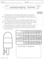 Vorschau - Arbeitsblätter - Lesespaziergang SOMMER - 2 Differenzierungen - Klasse 3 & 4 - Seite 2
