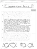 Vorschau - Arbeitsblätter - Lesespaziergang SOMMER - 2 Differenzierungen - Klasse 3 & 4 - Seite 3