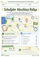 Vorschau - Arbeitsblätter - Schuljahr Abschluss Rallye Rätsel Reflexion und Bewegung - Deckblatt