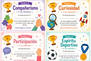 Vista previa - Tarjetas / Manipulativos - Diplomas de Fin de Curso para Primaria | 8 Premios Positivos para Todo el Alumnado - página 3