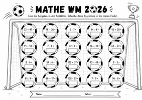 Vorschau - Arbeitsblätter - Mathe WM - Deckblatt
