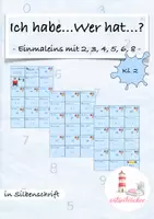 Vorschau - Spiele - Einmaleins Rechenspiel Reihen 2, 3 4, 5, 6, 8 (Ich habe... Wer hat...?) - Deckblatt