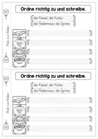 Vorschau - Arbeitsblätter - Druckschrift & Grundschrift üben an Halloween: Miniheft / Abschreibheft (auch für verbundene Grundschrift) - Seite 3