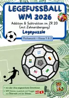 Vorschau - Anderer Materialtyp - Legefußball WM 2026 | Addition und Subtraktion ZR 20 mit ZÜ - Deckblatt
