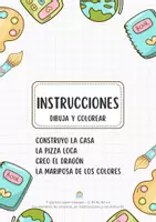 Vista previa - Hojas de trabajo - Comprensión lectora_Instrucciones. Leo, dibujo y coloreo - Portada