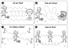 Vorschau - Arbeitsblätter - Fußball Spurenspaß Feinmotorik - Seite 2