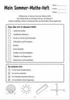Vorschau - Arbeitsblätter - Mathe Klasse 5 | Ferienheft Sommer - Seite 1