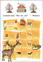 Vorschau - Spiele - Waldtiere: Lesekettenrätsel "Was bin ich?" (Klassenspiel) - Sachunterricht - Kl. 3/4 - Deckblatt