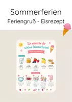 Vorschau - Interaktives Material - Feriengruß Eisrezept - Deckblatt